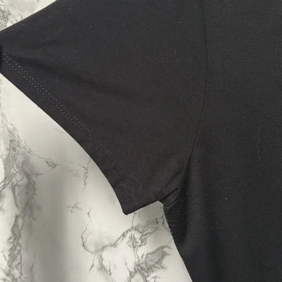 Colleen Lopez Women’s Black Short Sleeves V Neck Top Size L - Picture 5 of 9